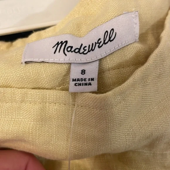 NWT Madewell Butter Yellow Linen Maxi Skirt A-Line - Picture 5 of 7